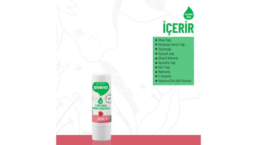 Siveno 100% Natural Strawberry Lip Balm 6 g