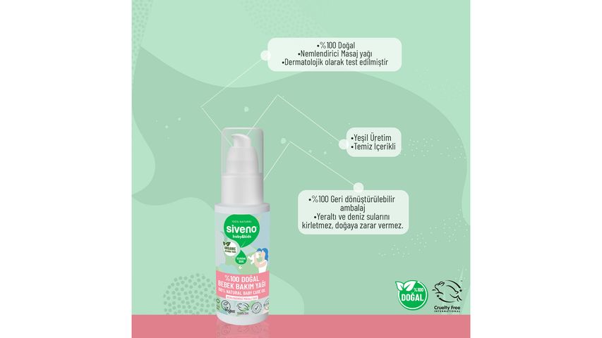Siveno %100 Doğal Bebek Yağı 50 ml