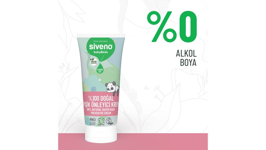 Siveno %100 Doğal Bebek Pişik Önleyici Jel Krem 50 ml