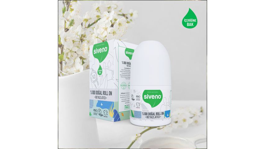 Siveno 100% Natural Whitening Roll-On Deodorant 50 ml