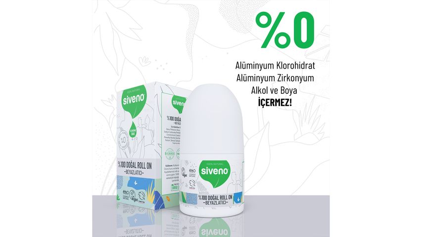 Siveno 100% Natural Whitening Roll-On Deodorant 50 ml