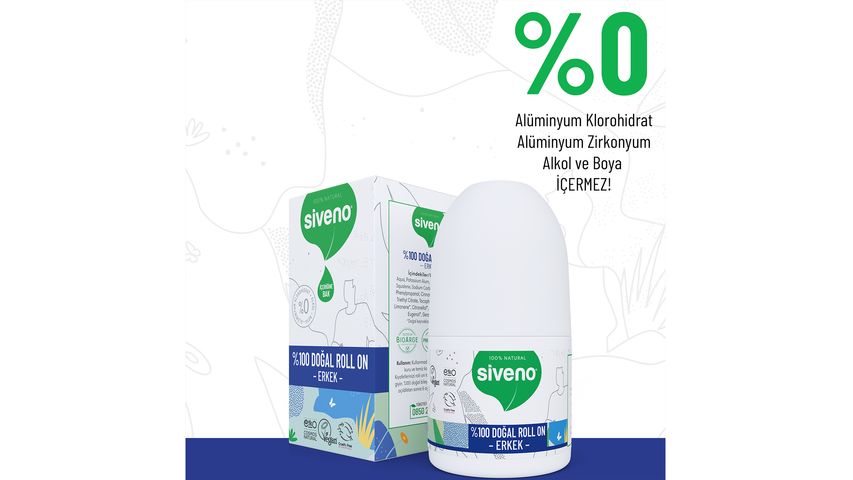 Siveno %100 Doğal Erkek Roll-On 50 ml