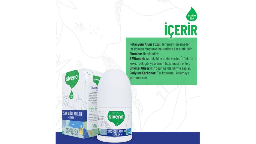 Siveno %100 Doğal Erkek Roll-On 50 ml