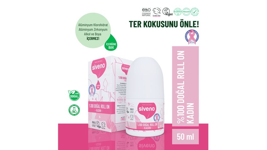 Siveno %100 Doğal Kadın Roll-On 50 ml