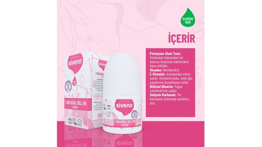 Siveno %100 Doğal Kadın Roll-On 50 ml