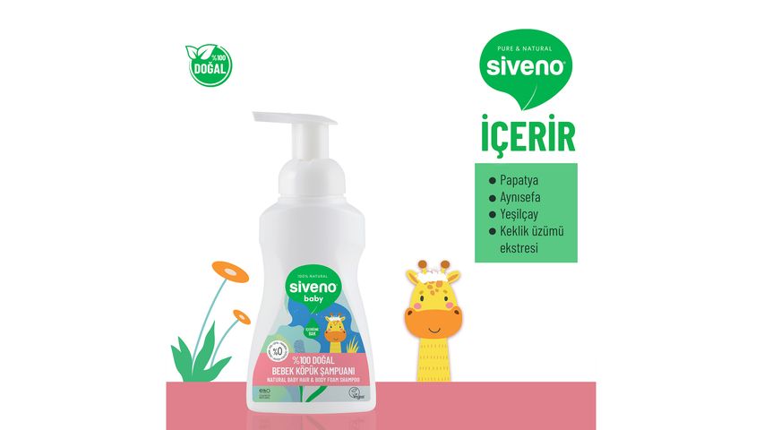 Siveno 100% Natural Baby Foaming Shampoo 250 ml