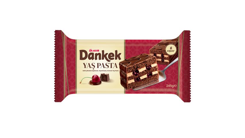 Dankek Sütlü Çikolata Kaplamalı Vişne Soslu Kremalı Yaş Pasta 245 g