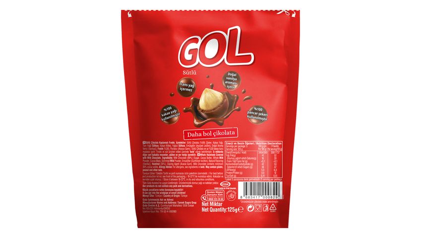 Tadelle Gol Sütlü Çikolatalı Fındık Draje 125 g