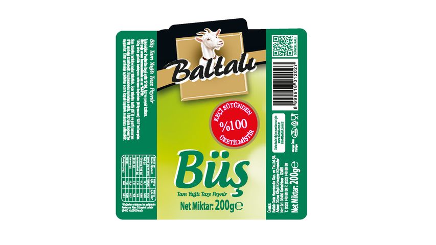 Baltalı %100 Keçi Sütünden Büş Peyniri 200 g