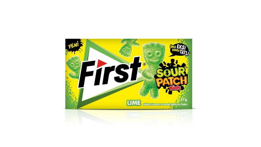 First Sour Patch Misket Limonu Aromalı Şekersiz Sakız 27 g