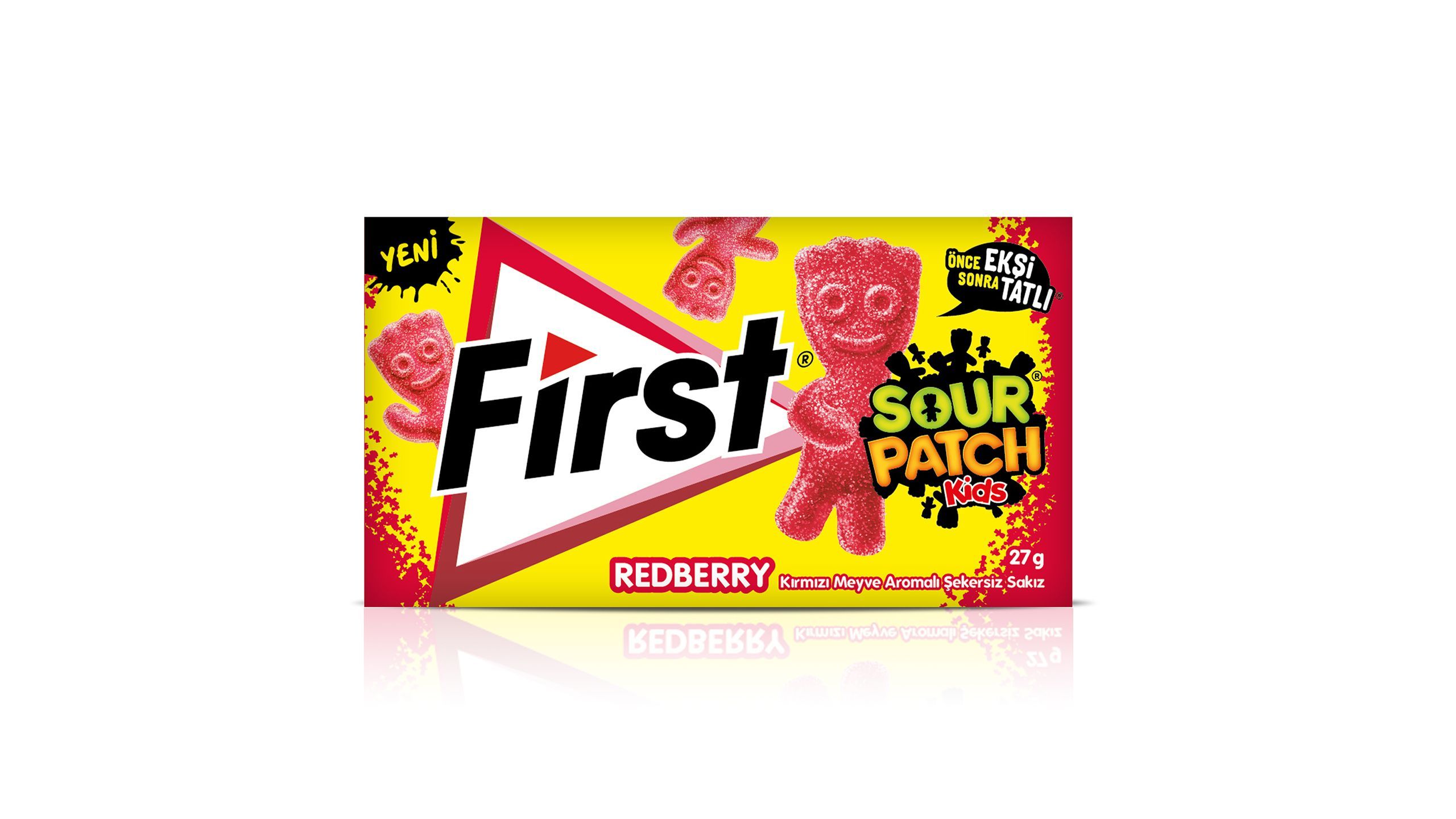 First Sour Patch Red Fruit Flavored Sugar-Free Gum 27 g