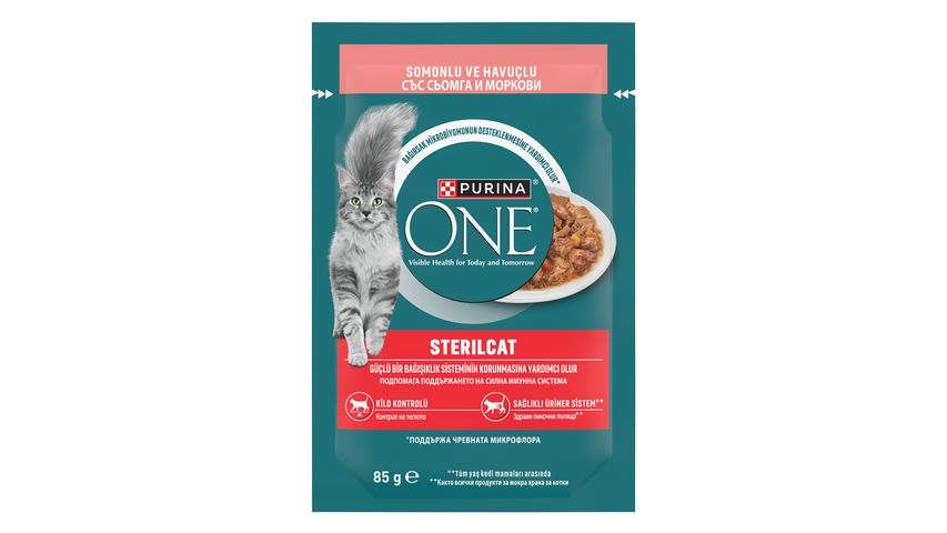 Purina One Somonlu ve Havuçlu Kısırlaştırılmış Yaş Kedi Maması 85 g