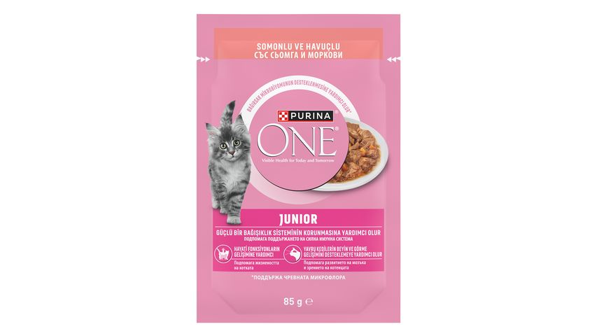 Purina One Junior Somonlu ve Havuçlu Yavru Yaş Kedi Maması 85 g