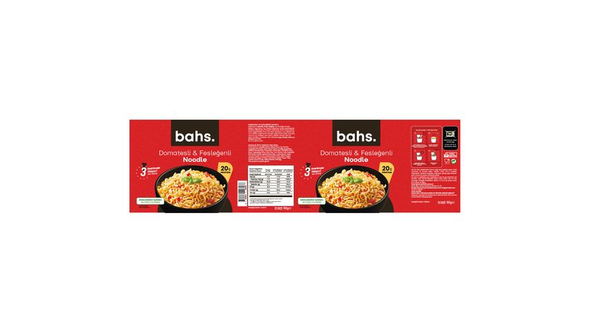 Bahs Domates & Fesleğen Çeşnili Noodle 90 g