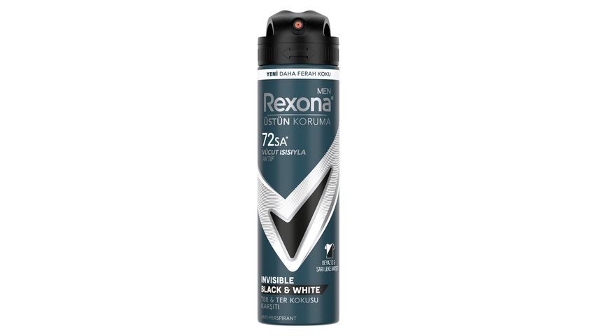 Rexona Men Deodorant Sprey Invisible Black White 150 ml