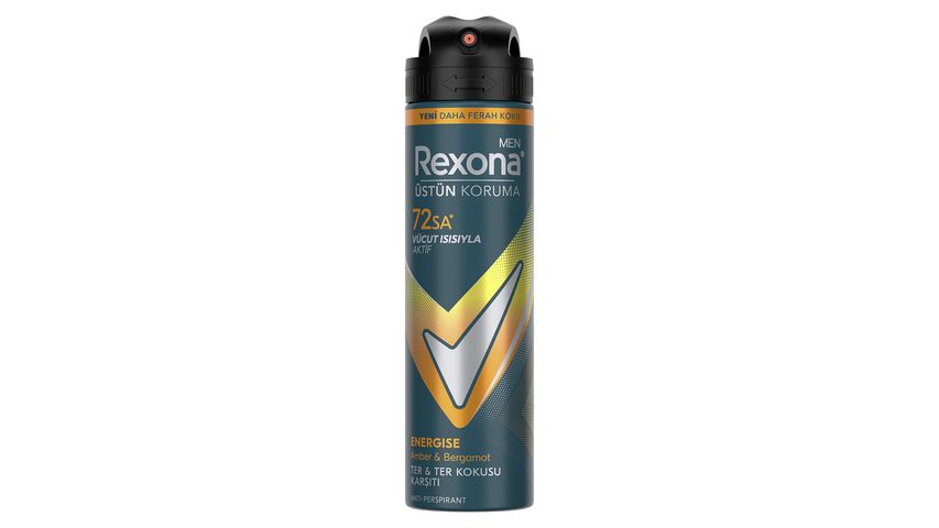 Rexona Men's Energise Bergamot & Amber Spray Deodorant 150 ml