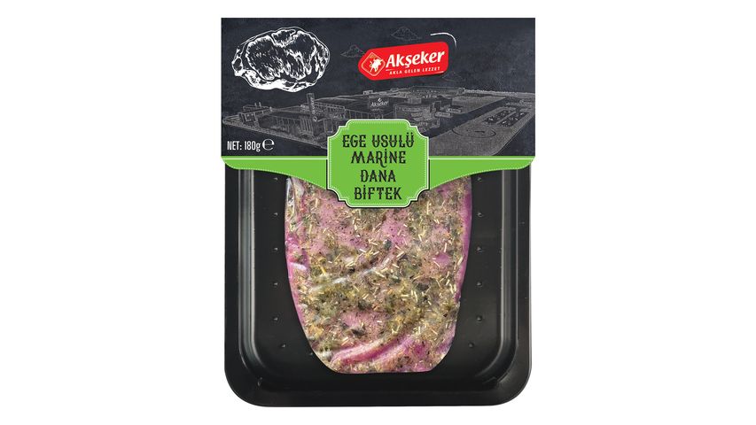 Akşeker Dana Ege Usulü Marineli Biftek 180 g