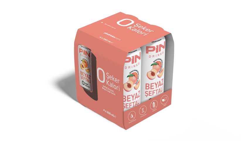 Pin Beyaz Şeftali 4 x 250 ml