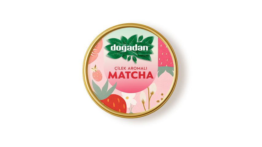 Doğadan Çilek Aromalı Matcha 25 g