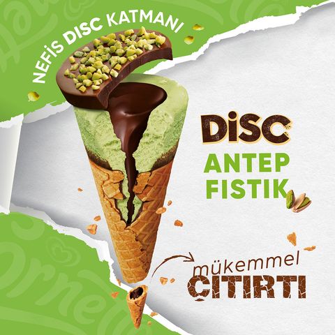 Cornetto Disc Antep Fıstık & Çikolata 130 ml