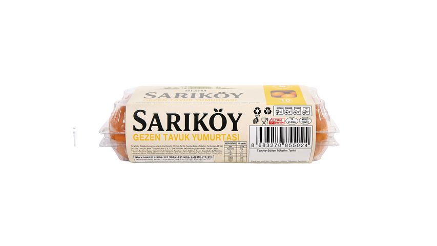 Bizimsarikoy Free-Range Chicken Eggs 53-62 g 10 pcs