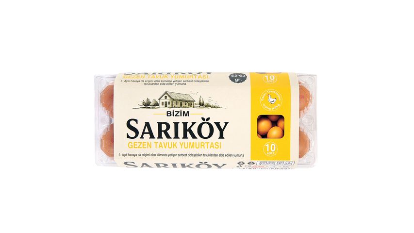 Bizimsarikoy Free-Range Chicken Eggs 53-62 g 10 pcs