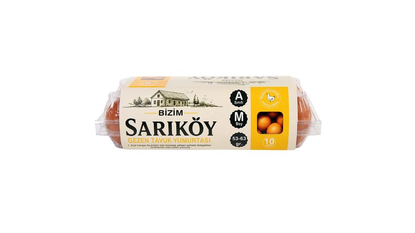 Bizimsarikoy Free-Range Chicken Eggs 53-62 g 10 pcs
