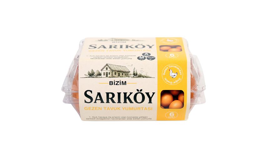 Bizimsarikoy Free-Range Chicken Eggs 53-62 g 6 pcs