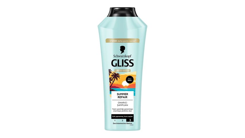 Gliss Summer Repair Onarıcı Şampuan Çok Yıpranmış Kuru Saçlar İçin 400 ml