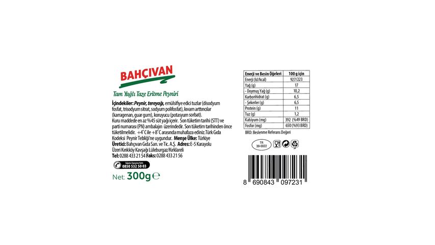 Bahçıvan Cream Cheese 300 g