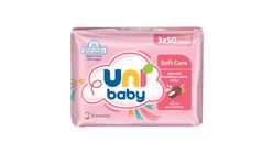 Uni Baby Soft Care Hindistan Cevizi Yağlı Islak Mendil 3x50