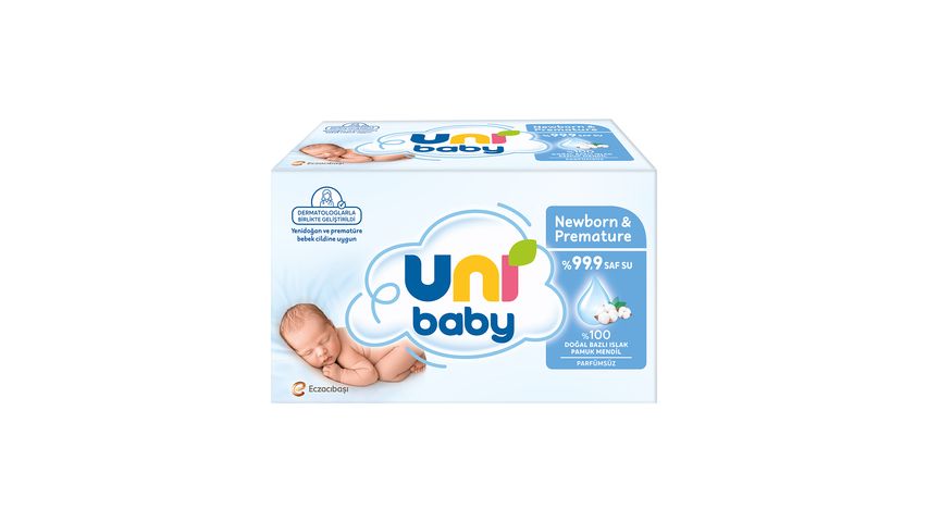 Uni Baby Newborn & Premature Wet Wipes 3 x 40