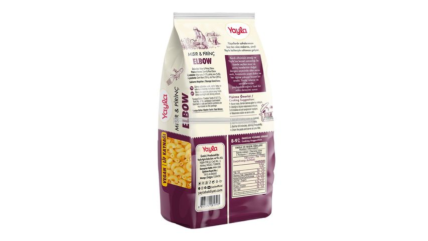 Yayla Corn & Rice Elbow Pasta 400 g
