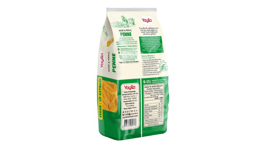 Yayla Mısır & Pirinç Penne 400 g