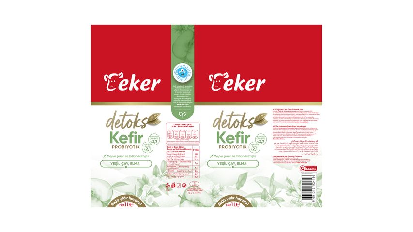 Eker Yeşilçaylı & Elmalı Detoks Kefir 1 L