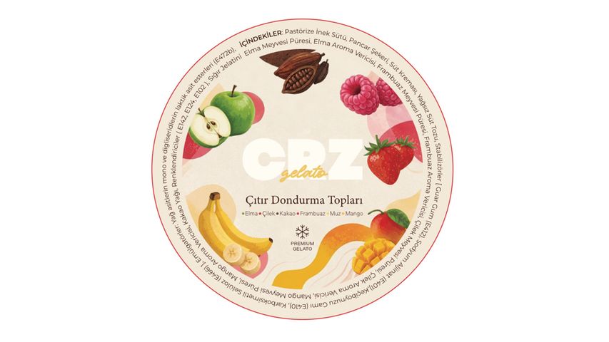 Crazy Flakes Gelato Mixed Fruit Crispy Ice Cream Balls 100 g
