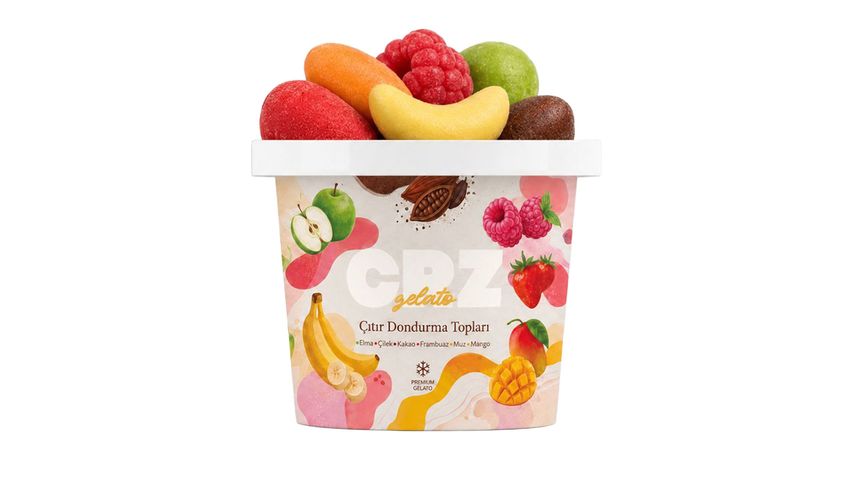 Crazy Flakes Gelato Mixed Fruit Crispy Ice Cream Balls 100 g