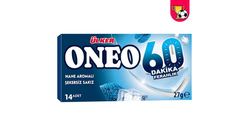 Ülker Oneo 60 Dakika Nane Aromalı Şekersiz Sakız 27 g