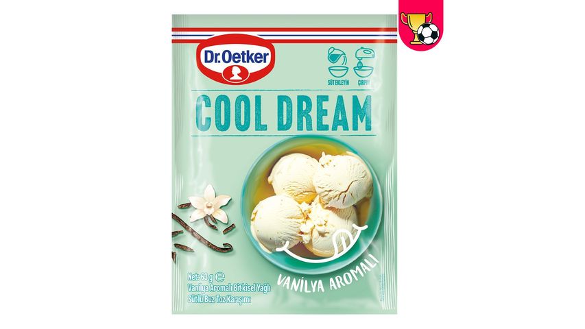 Dr. Oetker Cool Dream Vanilya Aromalı Sütlü Buz Toz Karışımı 63 g