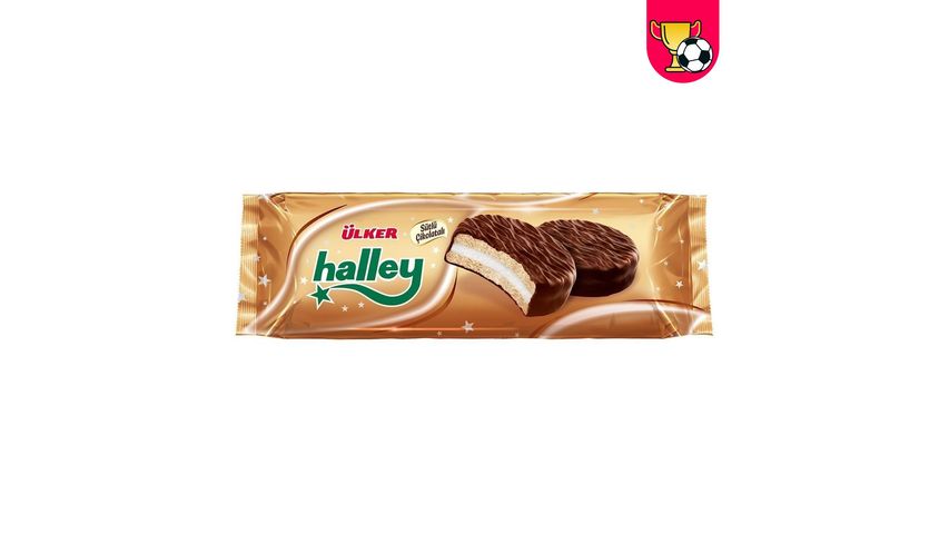 Ülker Halley Çikolata Kaplamalı Bisküvi 8 x 30 g