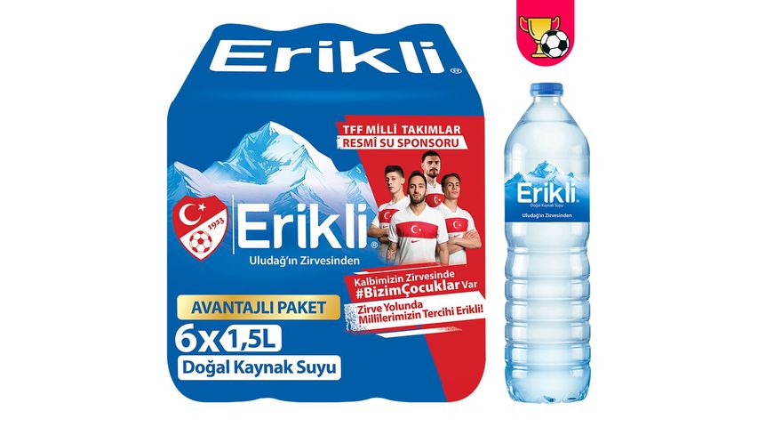 Erikli Doğal Kaynak Suyu 6 x 1.5 L Pet