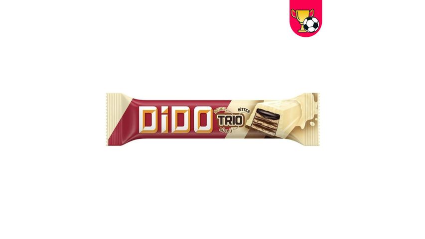 Ülker Dido Trio Beyaz Sütlü Bitter Çikolatalı Gofret 36.5 g