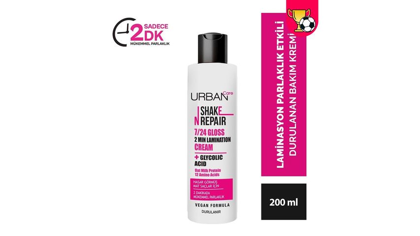 Urban Care Shake N Repair 7/24 Gloss Laminasyon Saç Bakım Kremi 200 ml