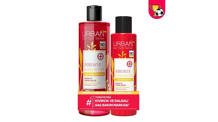 Urban Care Hibiscus & Shea Butter Hair Care Shampoo 350 ml & Hair Conditioner 250 ml