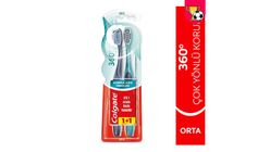 Colgate 360 Komple Ağız Temizliği Çok Yönlü Koruma Orta Diş Fırçası 1+1