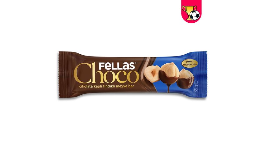 Fellas Chocolate Covered Hazelnut Fruit Bar 35 g