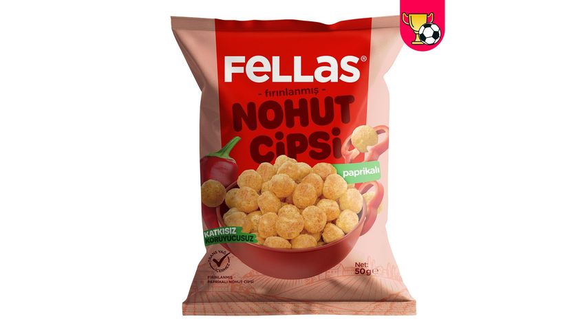 Fellas Fırınlanmış Paprikalı Nohut Cipsi 50 g