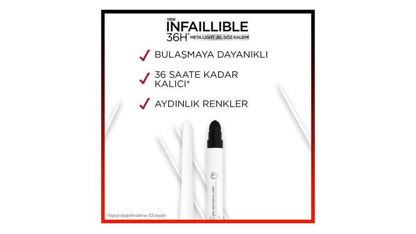 L'Oréal Paris Infaillible Meta Light Jel Göz Kalemi - Polar White