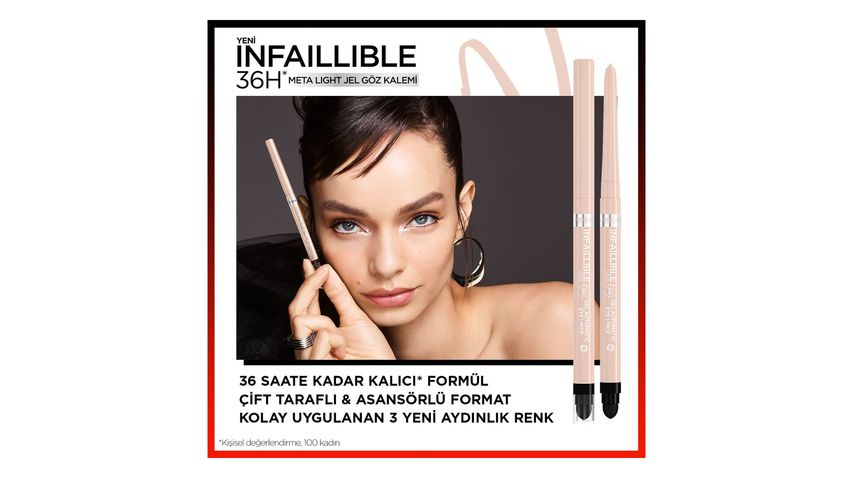 L'Oréal Paris Infaillible Meta Light Jel Göz Kalemi - Polar White