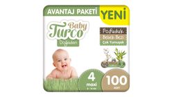 Baby Turco Doğadan Bebek Bezi Pofuduk 4 Numara Maxi 100'lü